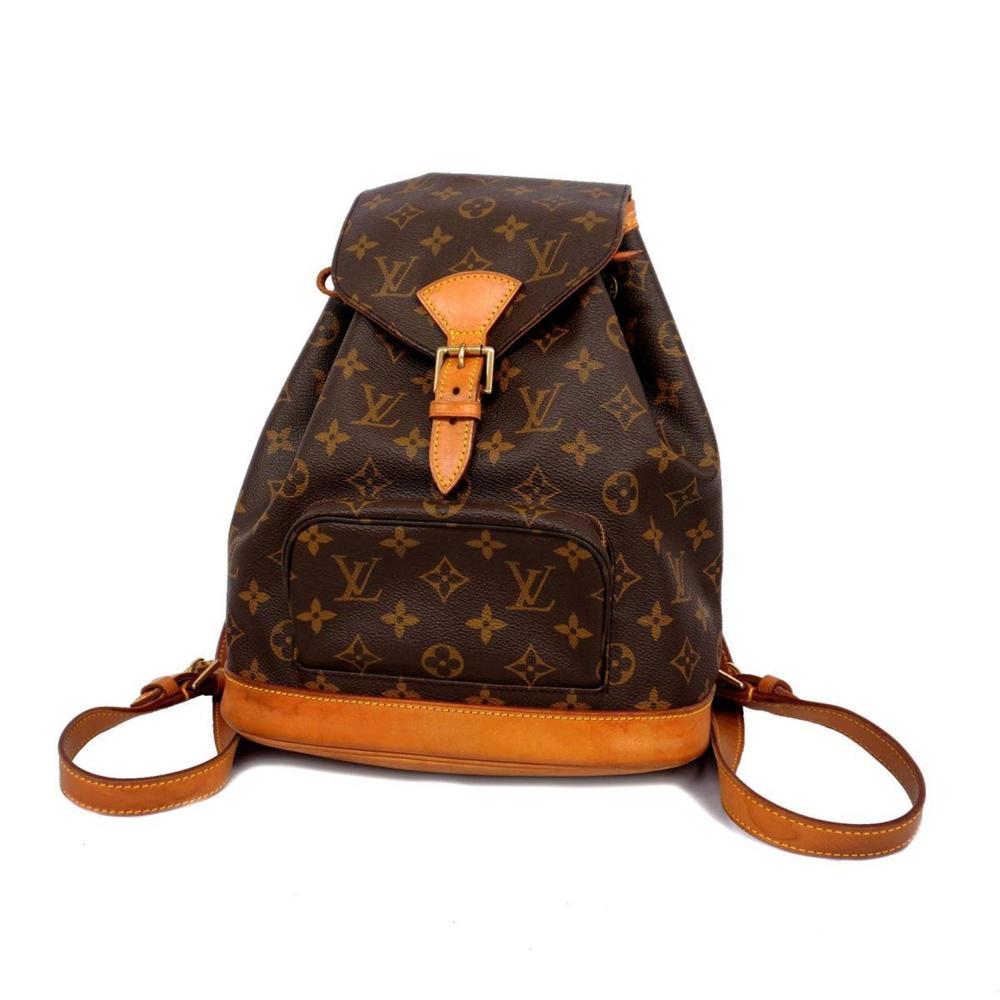 Louis Vuitton Backpack Monogram Montsouris MM M51136 Brown Women's